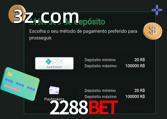 O cassino 2288BETbet oferece uma grande variedade de métodos de pagamento